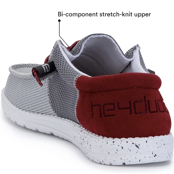 HEY DUDE WALLY FUNK DARK GREY RED - Picture 2 of 7